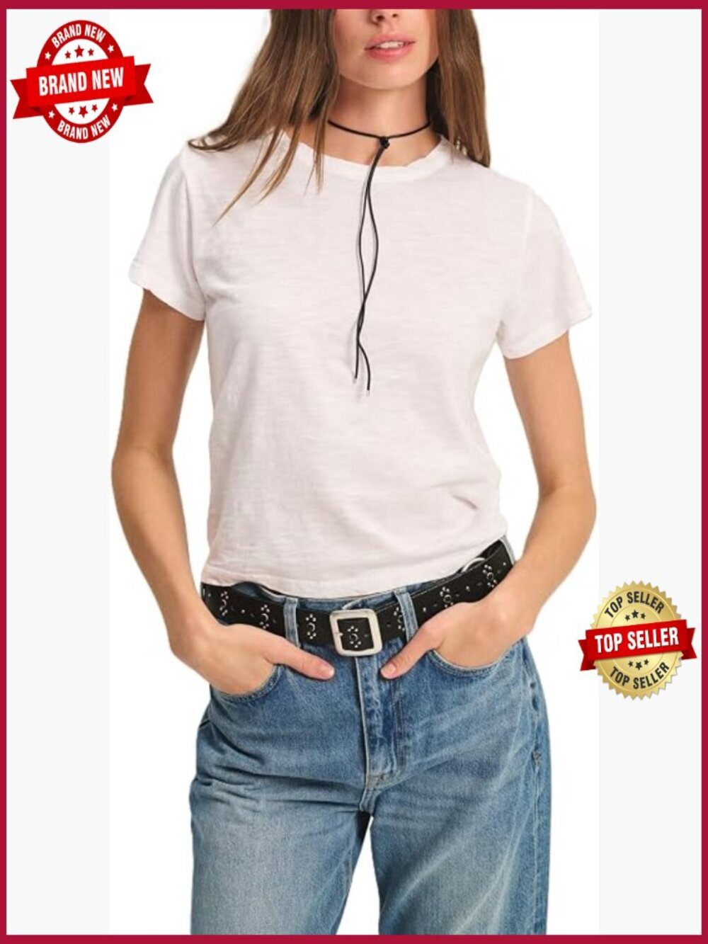 Lightweight Stretch Jersey Crew Neck T-Shirt Box Fit